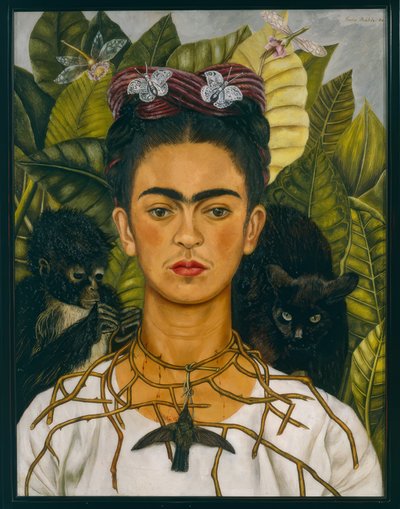 とげ襟の自画像 作： Frida Kahlo