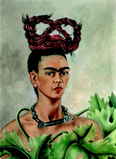 三つ編みの自画像 作： Frida Kahlo