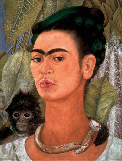 猿と自画像 作： Frida Kahlo