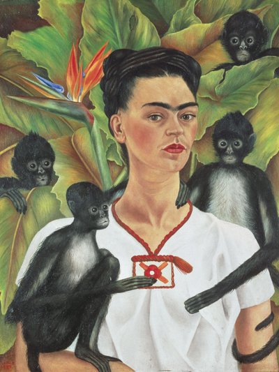猿と自画像 作： Frida Kahlo