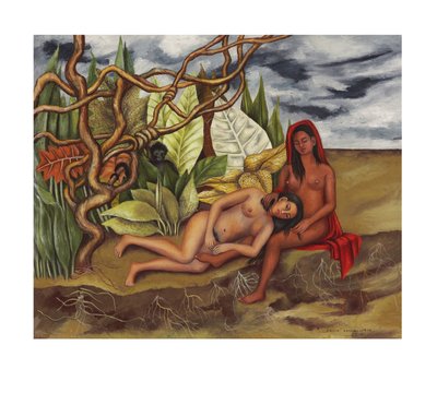 土地そのもの、あるいはジャングルで裸のふたり 作： Frida Kahlo