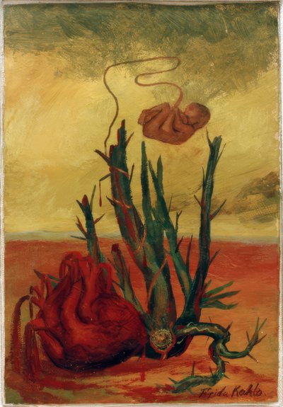 無題（心臓、サボテン、胎児） 作： Frida Kahlo