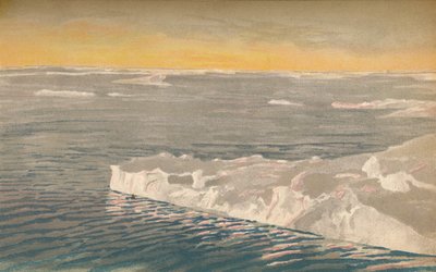 ドリフトアイスの夕方、1893年9月22日、1897年 作： Fridtjof Nansen