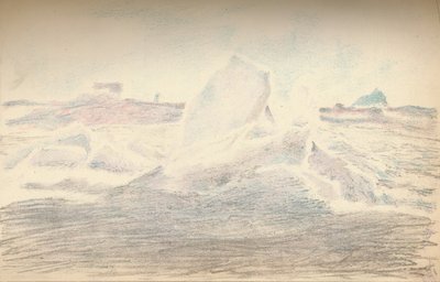 フラムの近くの氷、1894年7月4日、1897年 作： Fridtjof Nansen