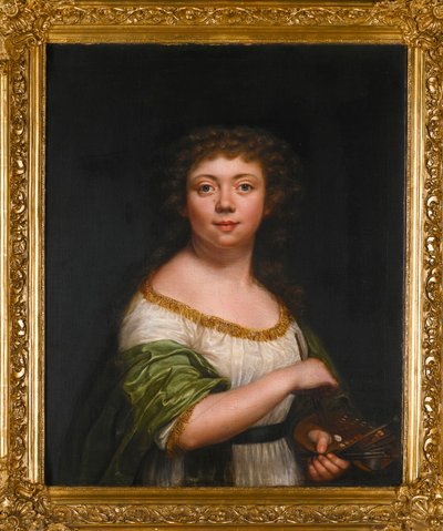 「二十一歳の自画像」フリーデリケ・ジュリー・リシエフスカ（1772-1856） 作： Friederike Julie Lisiewska