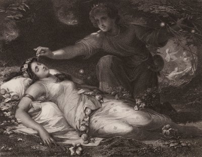 シェイクスピア: 真夏の夜の夢 (彫刻) 作： Friedrich Schwoerer