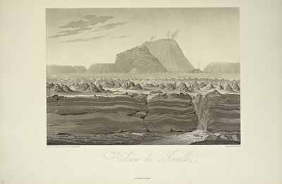 ジョルロの火山、グメリン作画、アレクサンダー・フォン・フンボルトとアイム・ボンプランの「Vues des Cordillères et Monumens des Peuples Indigènes de l