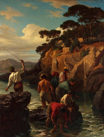 ジェノヴァの海岸で 作： Friedrich Alois Schönn