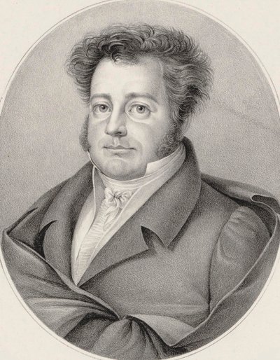 作曲家 Heinrich Marschner 1795-1861 の肖像。 作： Friedrich August Fricke