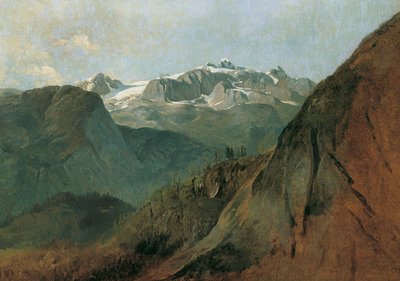 ハルシュタット近くのプラッセンのダッハシュタイン 作： Friedrich August Mathias Gauermann
