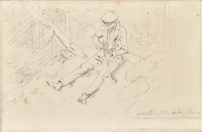 とんがり帽子の若者 作： Friedrich August Mathias Gauermann