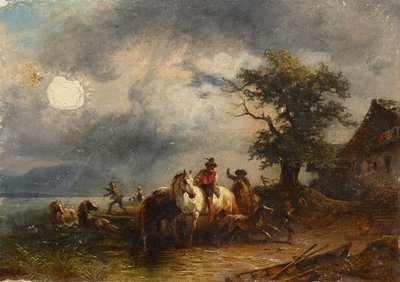 馬の池 作： Friedrich August Mathias Gauermann