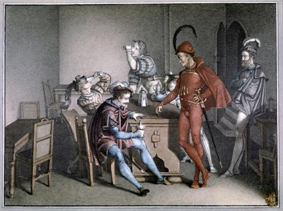ファウスト、ワインの奇跡。 作： Friedrich August Moritz Retzsch