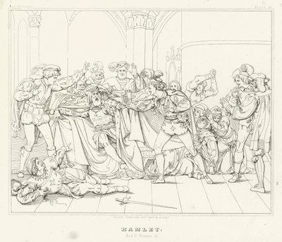 ハムレット」第5幕第2場（彫刻作品 作： Friedrich August Moritz Retzsch