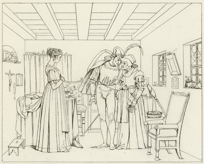 ゲーテのファウストのイラスト 作： Friedrich August Moritz Retzsch