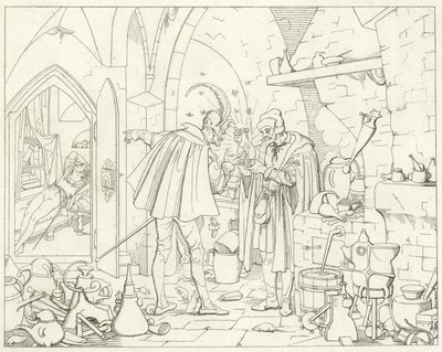 ゲーテのファウストのイラスト 作： Friedrich August Moritz Retzsch