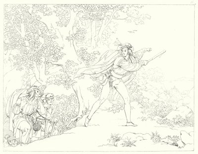 シラーの「Lied von der Glocke（鐘の歌）」の挿絵（彫刻）。 作： Friedrich August Moritz Retzsch