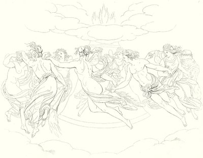 シラーの「Lied von der Glocke（鐘の歌）」の挿絵（彫刻）。 作： Friedrich August Moritz Retzsch