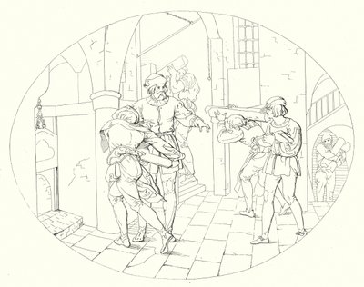 シラーの「Lied von der Glocke（鐘の歌）」の挿絵（彫刻）。 作： Friedrich August Moritz Retzsch