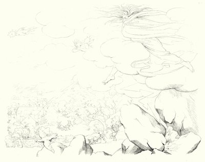 シラーの「Lied von der Glocke（鐘の歌）」の挿絵（彫刻）。 作： Friedrich August Moritz Retzsch