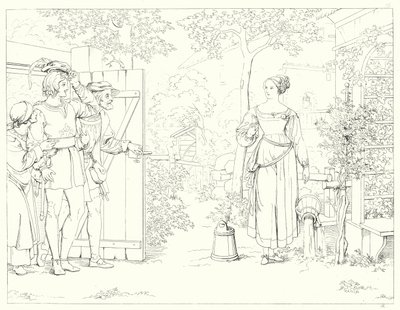 シラーの「Lied von der Glocke（鐘の歌）」の挿絵（彫刻）。 作： Friedrich August Moritz Retzsch