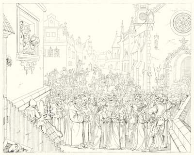 シラーの「Lied von der Glocke（鐘の歌）」の挿絵（彫刻）。 作： Friedrich August Moritz Retzsch