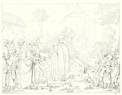 シラーの「Lied von der Glocke（鐘の歌）」の挿絵（彫刻）。 作： Friedrich August Moritz Retzsch