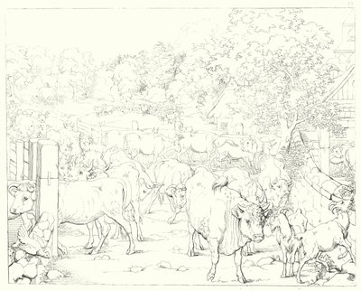 シラーの「Lied von der Glocke（鐘の歌）」の挿絵（彫刻）。 作： Friedrich August Moritz Retzsch