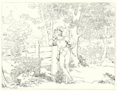 シラーの「Lied von der Glocke（鐘の歌）」の挿絵（彫刻）。 作： Friedrich August Moritz Retzsch