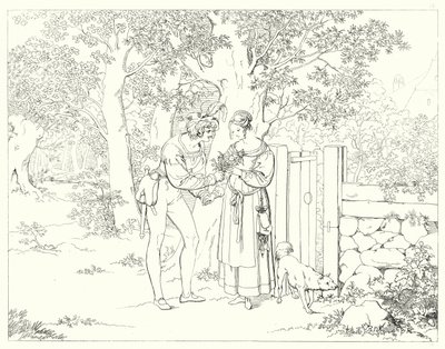 シラーの「Lied von der Glocke（鐘の歌）」の挿絵（彫刻）。 作： Friedrich August Moritz Retzsch