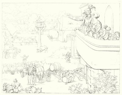 シラーの「Lied von der Glocke（鐘の歌）」の挿絵（彫刻）。 作： Friedrich August Moritz Retzsch