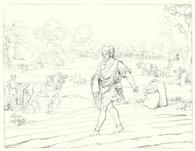 シラーの「Lied von der Glocke（鐘の歌）」の挿絵（彫刻）。 作： Friedrich August Moritz Retzsch