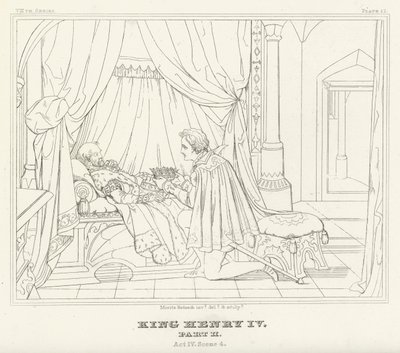 キング・ヘンリー4世 第2部 第4幕 第4場（エングレービング 作： Friedrich August Moritz Retzsch