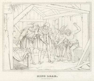 リア王』第3幕第6場（版画 作： Friedrich August Moritz Retzsch