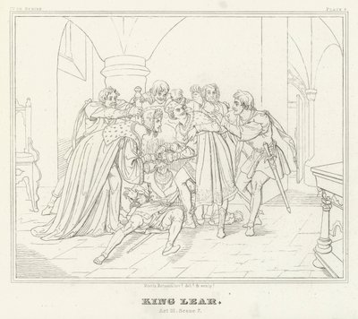 リア王』第3幕第7場（版画 作： Friedrich August Moritz Retzsch