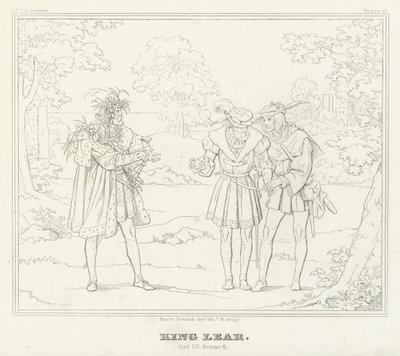 リア王』第4幕第6場（版画 作： Friedrich August Moritz Retzsch
