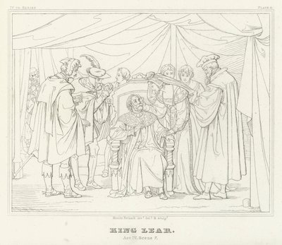 リア王』第4幕第7場（版画 作： Friedrich August Moritz Retzsch