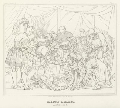 リア王」第5幕第3場（版画 作： Friedrich August Moritz Retzsch