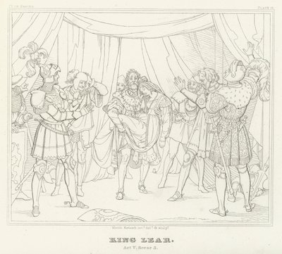 リア王」第5幕第3場（版画 作： Friedrich August Moritz Retzsch