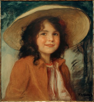 アーティストの娘であるヘッダの肖像 作： Friedrich August von Kaulbach