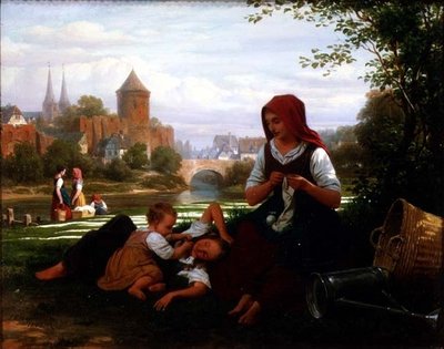 19世紀の漂白場 作： Friedrich Edouard Meyerheim