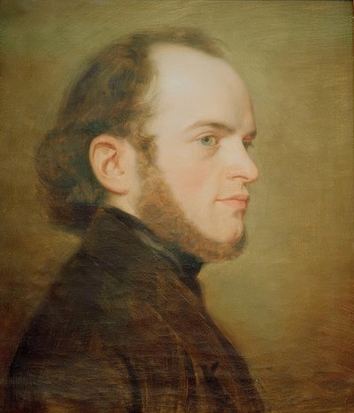 若いアドルフメンゼルの肖像 作： Friedrich Eduard Meyerheim