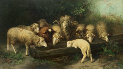 羊の飼い葉桶、19世紀 作： Friedrich Ferdinand Schmalzigaug