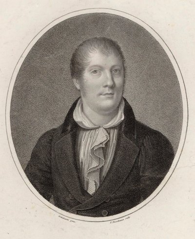 ヴァイオリン奏者で作曲家のルイ・シュポアの肖像、1784～1859年、1820年。 作： Friedrich Fleischmann