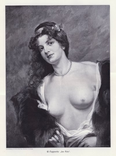 毛皮で（彫刻 作： Friedrich Georg Papperitz