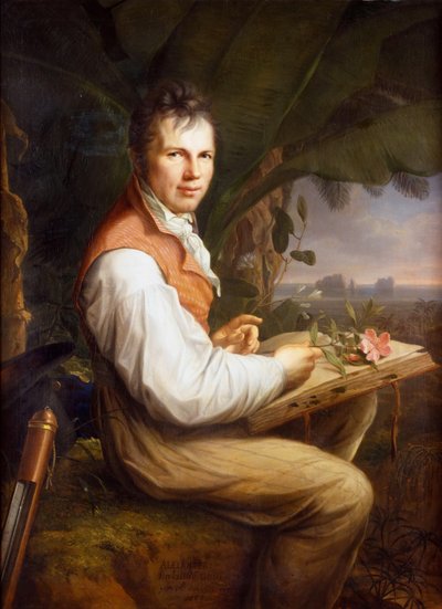 アレクサンドルフォンフンボルトの肖像1769-1859、1806。 作： Friedrich Georg Weitsch