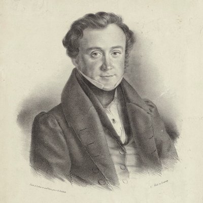 作曲家ヨハン・ヴェンツェル・カリウォダの肖像画（1801～1866年）。 作： Friedrich Gustav Schlick