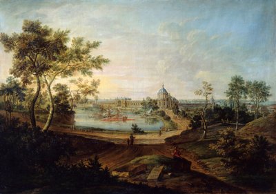 1758年、オラニエンバウムの大宮殿の眺め。 作： Friedrich Hartmann Barisien
