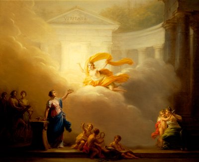 フリードリヒ・ハインリッヒ・フーガー（1751-1818）の「悲劇と喜劇の女神たち」。 作： Friedrich Heinrich Fuger