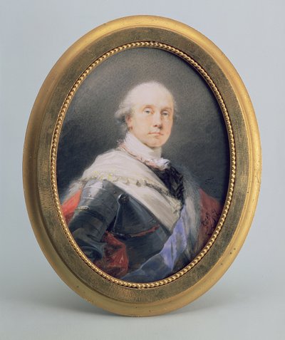 ナッソー・ジーゲンのチャールズ・ニコラス・オーソン王子の肖像、1790年（WCと象牙のガッシュ） 作： Friedrich Heinrich Fuger
